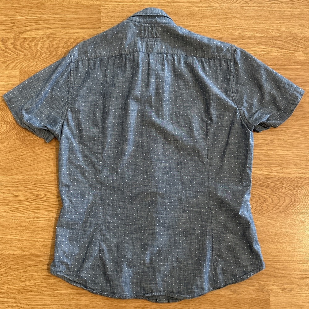 Bonobos Fit To Go Places Shirt Men's Medium (Short) Tailored Fit Blue Polka Dot - Picture 5 of 7